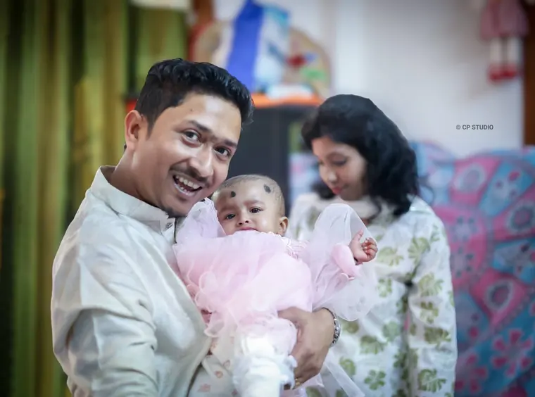 Parents with their newborn